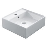 Imagen de Bacha de apoyo cuadrada 41 cm c/mesa Blanca Brillo DMC