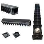 Imagen de Canaleta rejilla plástica 1 mt SMART HOME negra