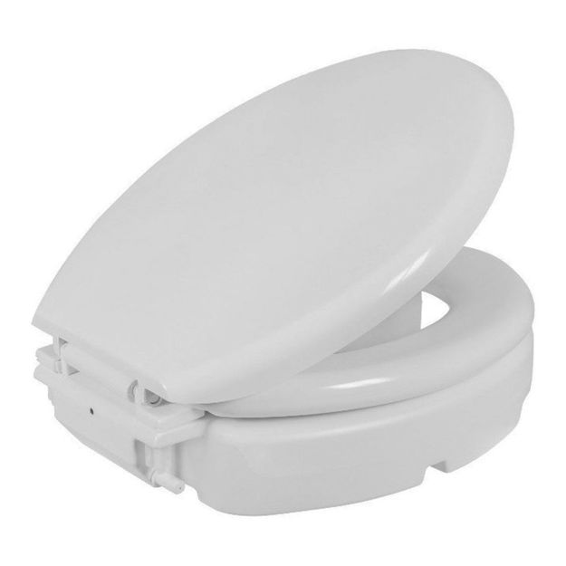 Imagen de Asiento inodoro elevado con tapa 11.50cm Astra