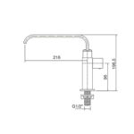 Imagen de Grifería de lavatorio de agua fría de mesada square cromo