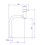 Imagen de Grifería de Lavatorio monocomando alto de mesada Link cromo