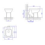 Imagen de Inodoro corto blanco QUADRA