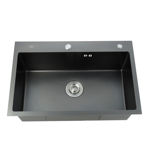Imagen de Pileta de cocina DREAM simple acero Negra 60x45x23 cm