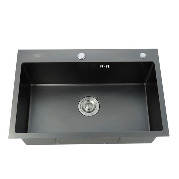 Imagen de Pileta de cocina DREAM simple acero Negra 60x45x23 cm