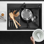 Imagen de Pileta de cocina DREAM simple acero Negra 60x45x23 cm