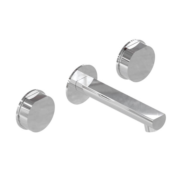 Imagen de Grifería de Lavatorio Bimando de pared Luxury Cromado