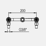Imagen de Grifería de Lavatorio Bimando de pared Luxury Cromado
