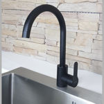 Imagen de Grifería de cocina Monocomando de mesada Milano Negro Mate