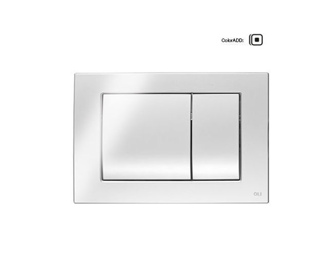 Imagen de Placa pulsadora Oli Metal cromo brillo