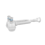 Imagen de Sifón doble botella plástico universal Blukit blanco