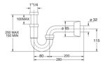 Imagen de Sifón tubular BN cromado 1 1/4"