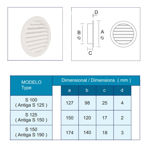 Imagen de Rejilla de ventilación con mosquitero redonda 200mm Sicflux