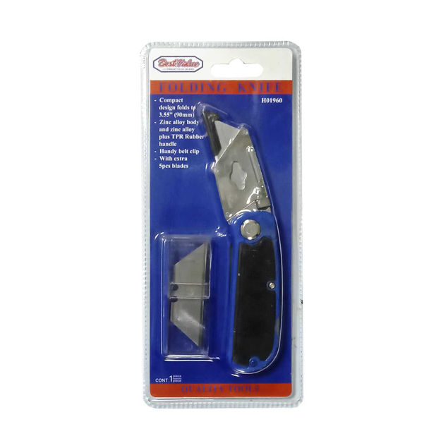 Imagen de TRINCHETA PLEGABLE 9MM C75 HOJAS DE ACERO