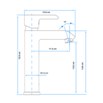 Imagen de Grifería de lavatorio Monocomando bajo de mesada Alassio Oro