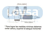 Imagen de Sifón botella doble con tuerca gris Inplast