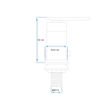 Imagen de Grifería de bidet Monocomando con transferencia Edimburgo Kratos Cromado
