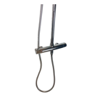 Imagen de Barral de ducha Bimando exterior sin transferencia Gris Brillante