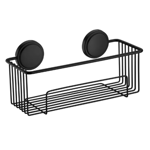 Imagen de ORGANIZADOR DE BAÑO ADHESIVO NEGRO MATE