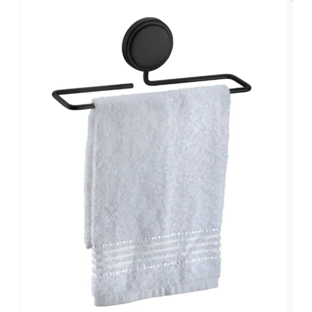 Imagen de TOALLERO ADHESIVO 25 CM NEGRO MATE