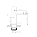 Imagen de Griferia de bide Monocomando frontal con transferencia Cromado