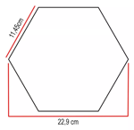 Imagen de Cerámica para pared Hexagonal Cemento Satinado