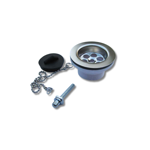 Imagen de Mesada con pileta acero inox 120cm concreto, pileta con valvula