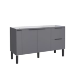 Imagen de Mueble bajo mesada cocina Cisne 150cm gris Cozimax