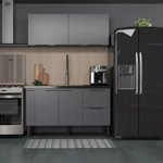 Imagen de Mueble bajo mesada cocina Cisne 150cm gris Cozimax