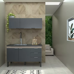 Imagen de Mueble bajo mesada cocina  Flamingo 120 cm negro Cozimax