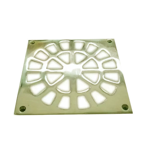 Imagen de Rejilla bronce pulido reposición reja 10x10 cm