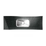 Imagen de Mesada c/pileta inox 150cm Verde Labrador Central Forminox