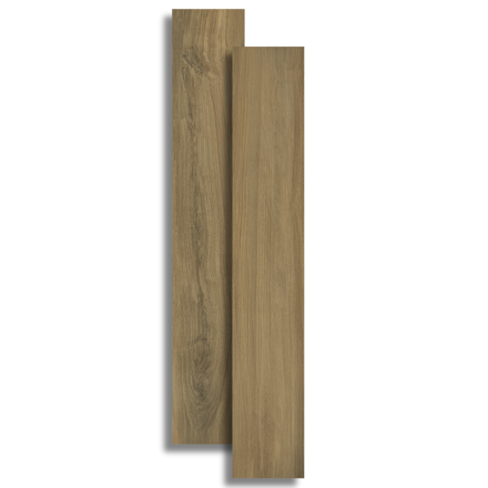 Imagen de Porcelanato para piso y pared Albero Miel 18x113 cm Mate y Rectificado