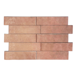 Imagen de Cerámica de pared Brick Aquarela Rose 7,5x25 cm Brillante