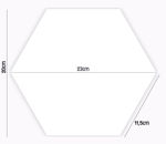 Imagen de Cerámica para pared Blanco Hexagonal brillante