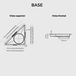 Imagen de ELLEVE Receptaculo tapa inox satinado Vertex