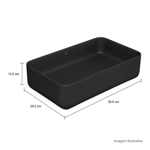 Imagen de Bacha de apoyo rectangular 50x30 cm Negro mate Deca