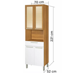 Imagen de Armario Burguesa blanco 70cm 4 puertas 1 cajón