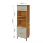 Imagen de Armario Princesa 2 puertas 1 cajones Off White 70cm