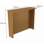 Imagen de Barra Isla desayunador 120 cm MDF Freijo