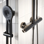 Imagen de Barral de ducha exterior termostático Signature grafito