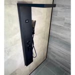 Imagen de Panel de Ducha monocomando exterior con Display, 3 vías Negro Mate