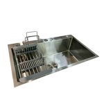 Imagen de Pileta de cocina simple C/guarda objetos 75x45x22cm