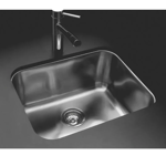 Imagen de Pileta de cocina simple de pegar ac.304 44x39x21