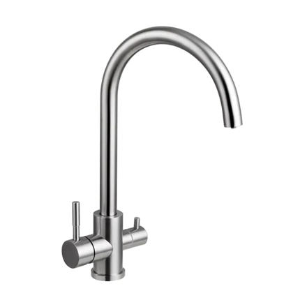 Imagen de Grifería de Cocina Monocomando de mesada Milano con salida purificador Gris Satinado