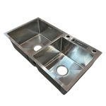 Imagen de Pileta de cocina DREAM doble 82x45x21cm c/guarda objetos