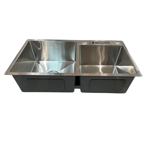 Imagen de Pileta de cocina DREAM doble 82x45x21cm c/guarda objetos
