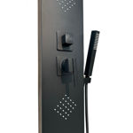 Imagen de Panel de ducha monocomando exterior 4 vías Noar Negro Mate