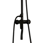 Imagen de Barral de ducha Monocomando Exterior con transferencia Aurora Negro Mate