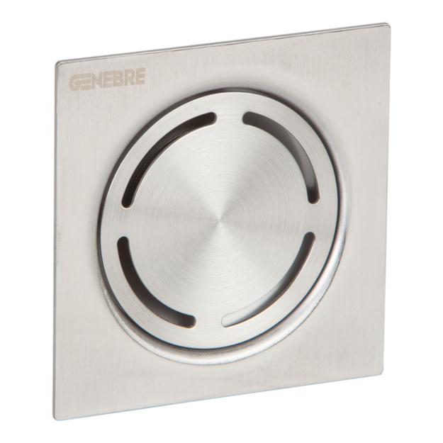 Imagen de Rejilla de piso click clack 10x10 acero inox Genebre