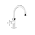 Imagen de Grifo lavatorio mesa alto blanco Marujá